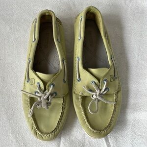 Light green Sperry Topsiders, women’s size 9, GUC